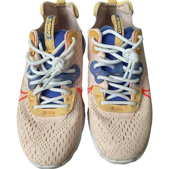Nike Womens Size 6 React Vision Trainers Sneakers Shoes Washed Coral Orange - Picture 5 of 6